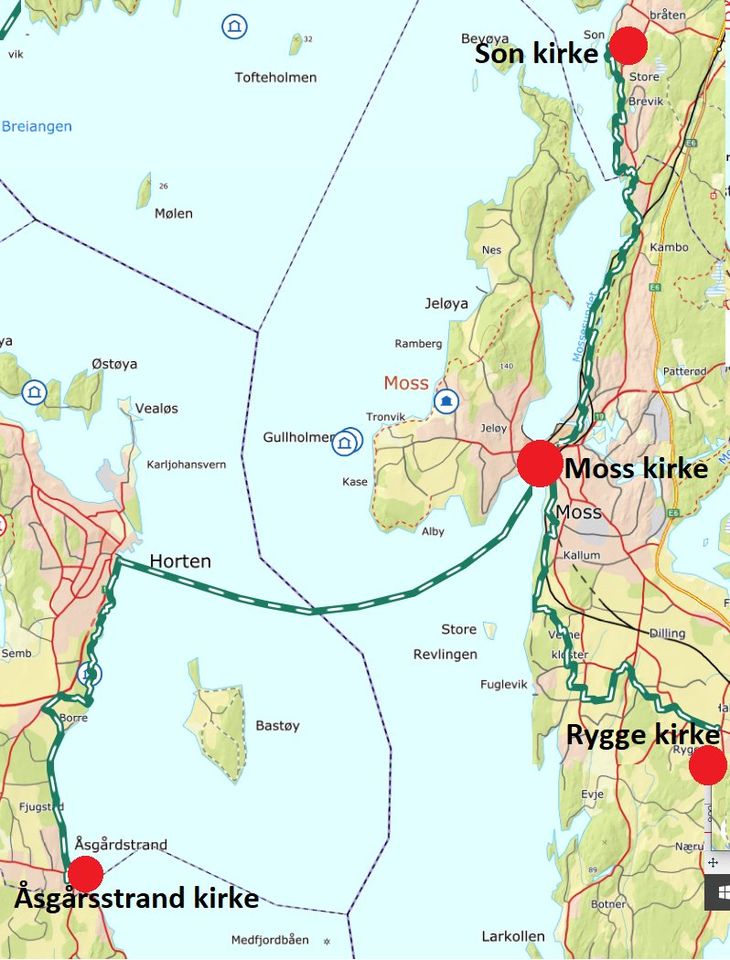Pilegrimsvandring fra Åsgårdstrand, Borre til Moss kirke